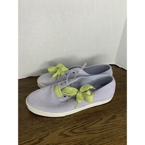 Vans Authentic Lowpro Fat Lace Lime Sherbet Halogen Blue Suede Sneakers
